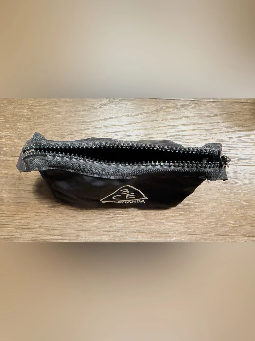 3CE Stylenanda Black Makeup Cosmetic Pouch Bag K-Beauty 8x5 NWOT